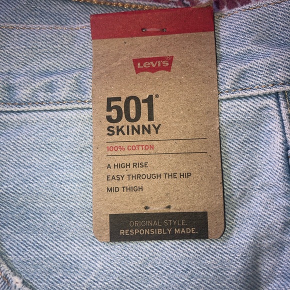 Levi’s 501 skinny distressed shorts - Picture 6 of 13
